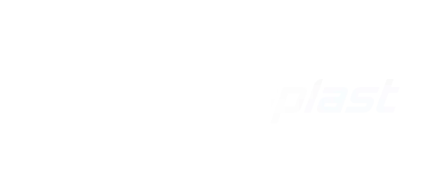 White logo of a pool brand Haogenplast